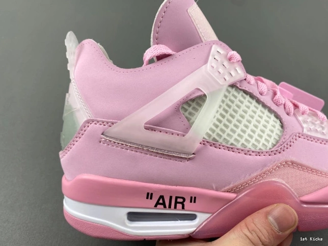 1st Kicks OFF-WHITE PINK JORDAN X 4 0628